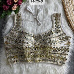 Darpan Real Mirror Saree Blouse
